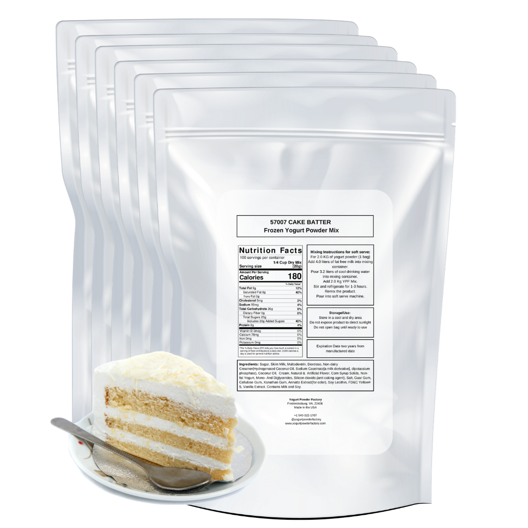 Cake Batter Frozen Yogurt Pre Mix One Box (12kg/26.45lb) image 2