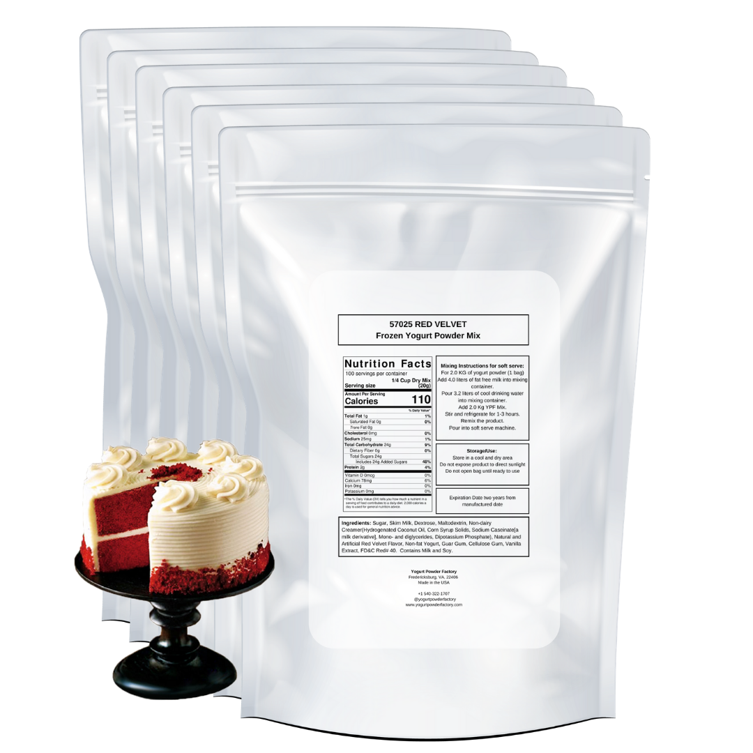 Red Velvet Frozen Yogurt Pre Mix One Box (12kg/26.45lb) image 2