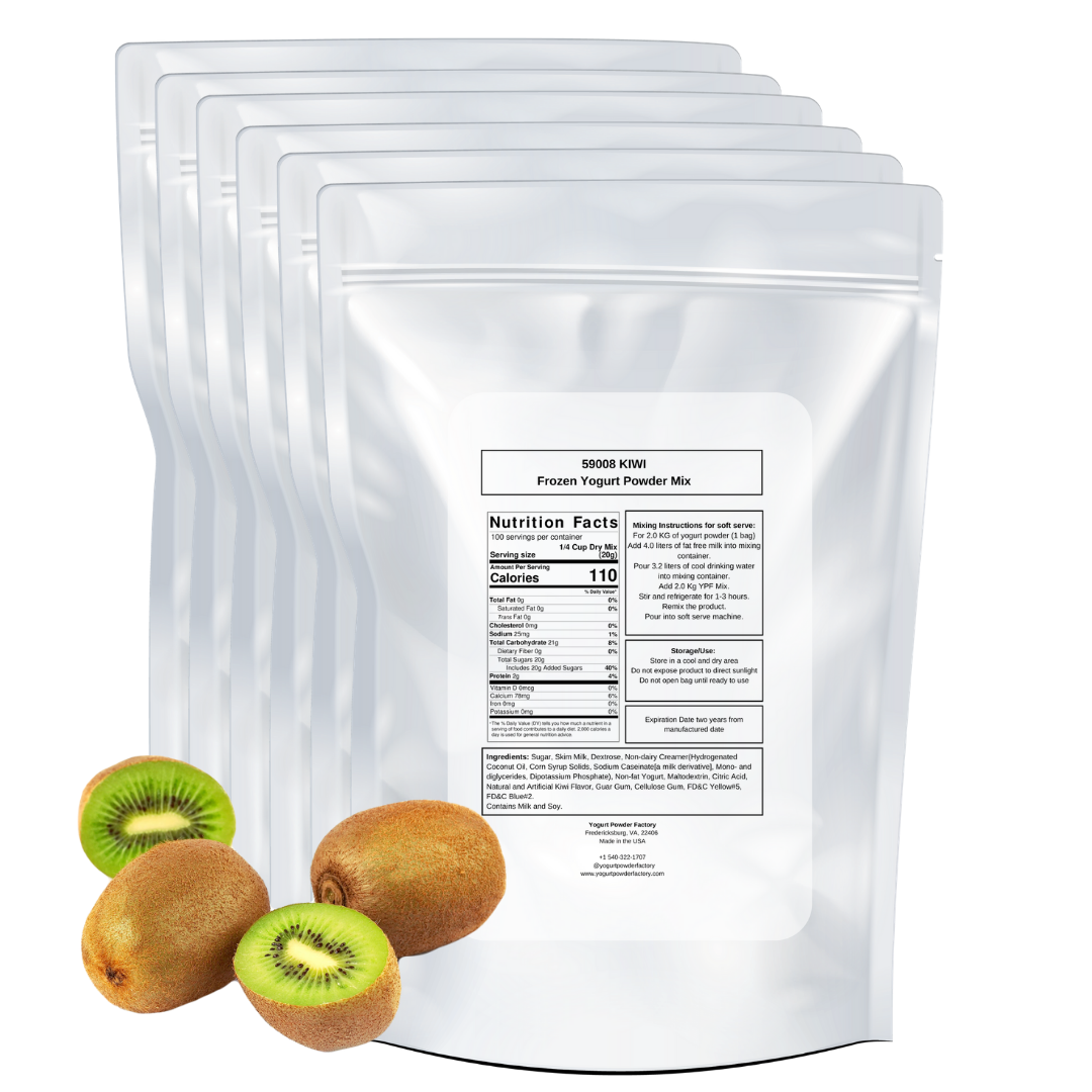 Kiwi Frozen Yogurt Pre Mix One Box (12kg/26.45lb) image 2