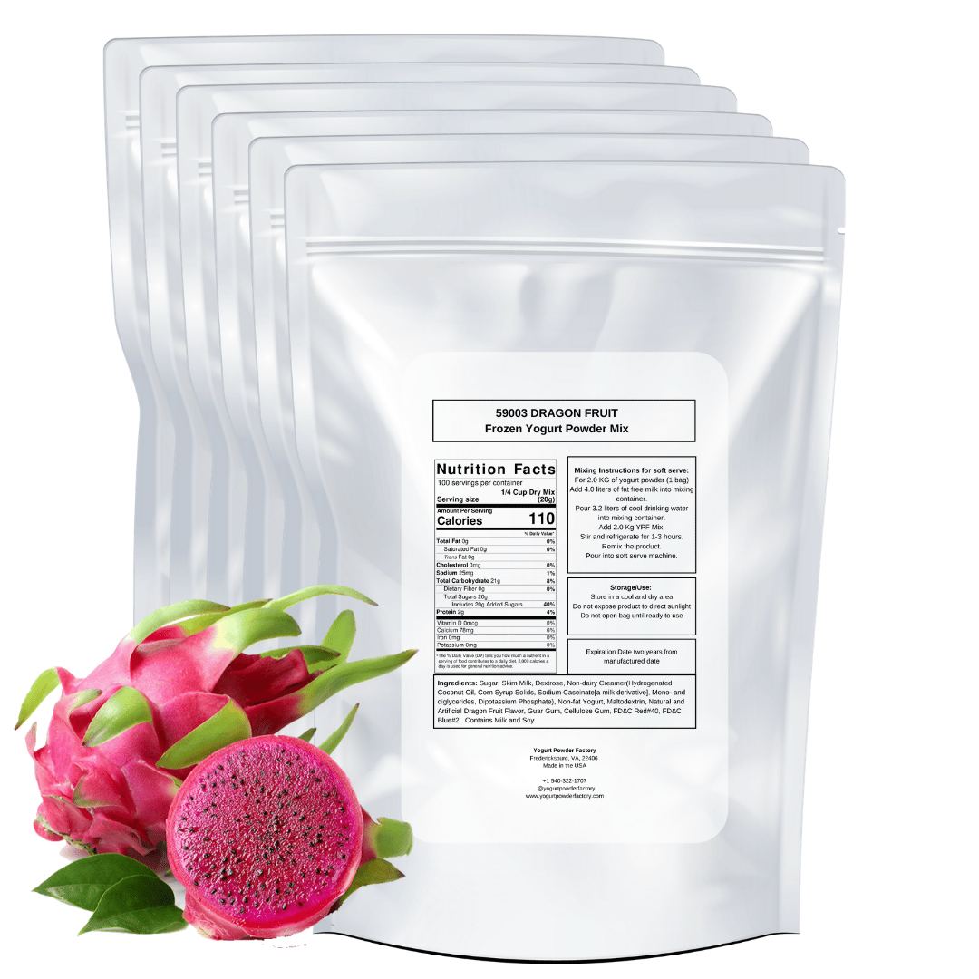 Dragon Fruit Frozen Yogurt Pre Mix One Box (12kg/26.45lb) image 2