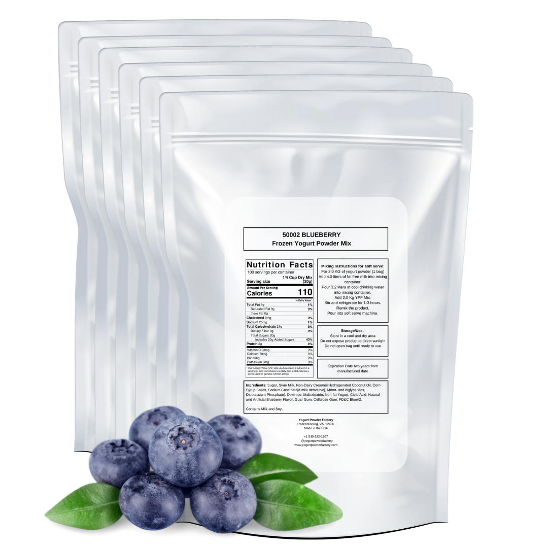 Blueberry Frozen Yogurt Pre Mix One Box (12kg/26.45lb) image 2