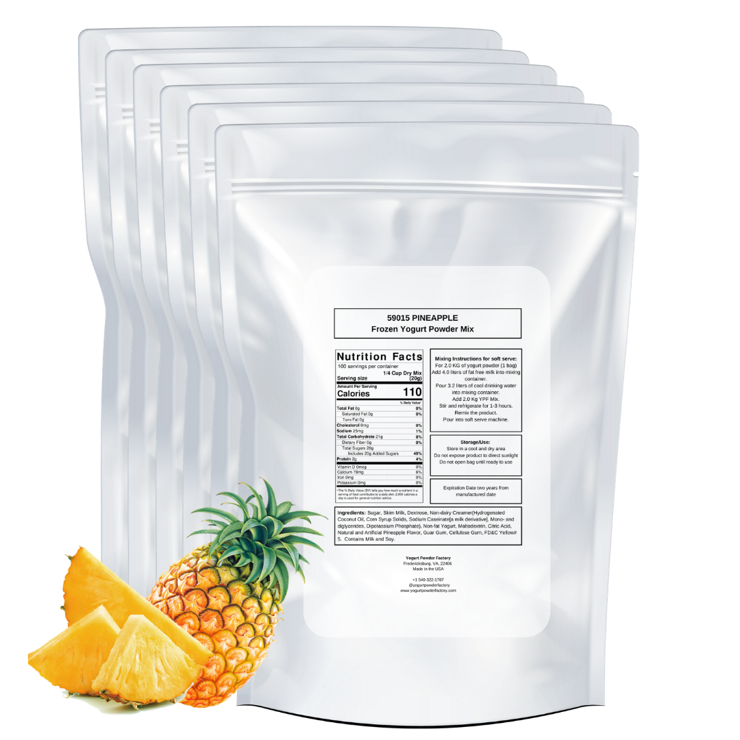 Pineapple Frozen Yogurt Pre Mix One Box (12kg/26.45lb) image 2