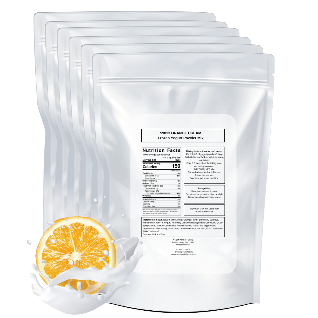 Orange Cream Frozen Yogurt Pre Mix One Box (12kg/26.45lb) image 2