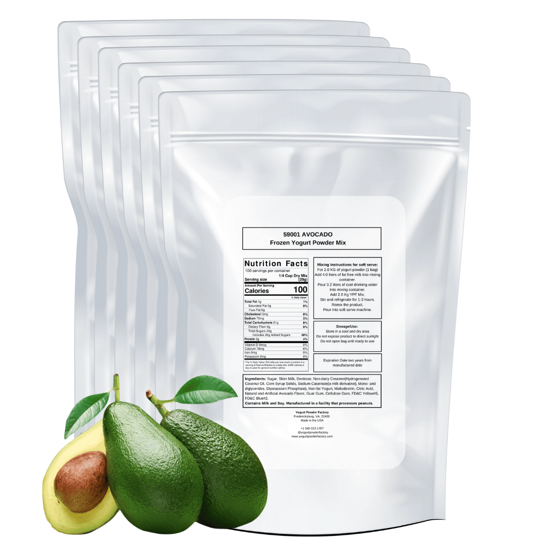 Avocado Frozen Yogurt Pre Mix One Box (12kg/26.45lb) image 2