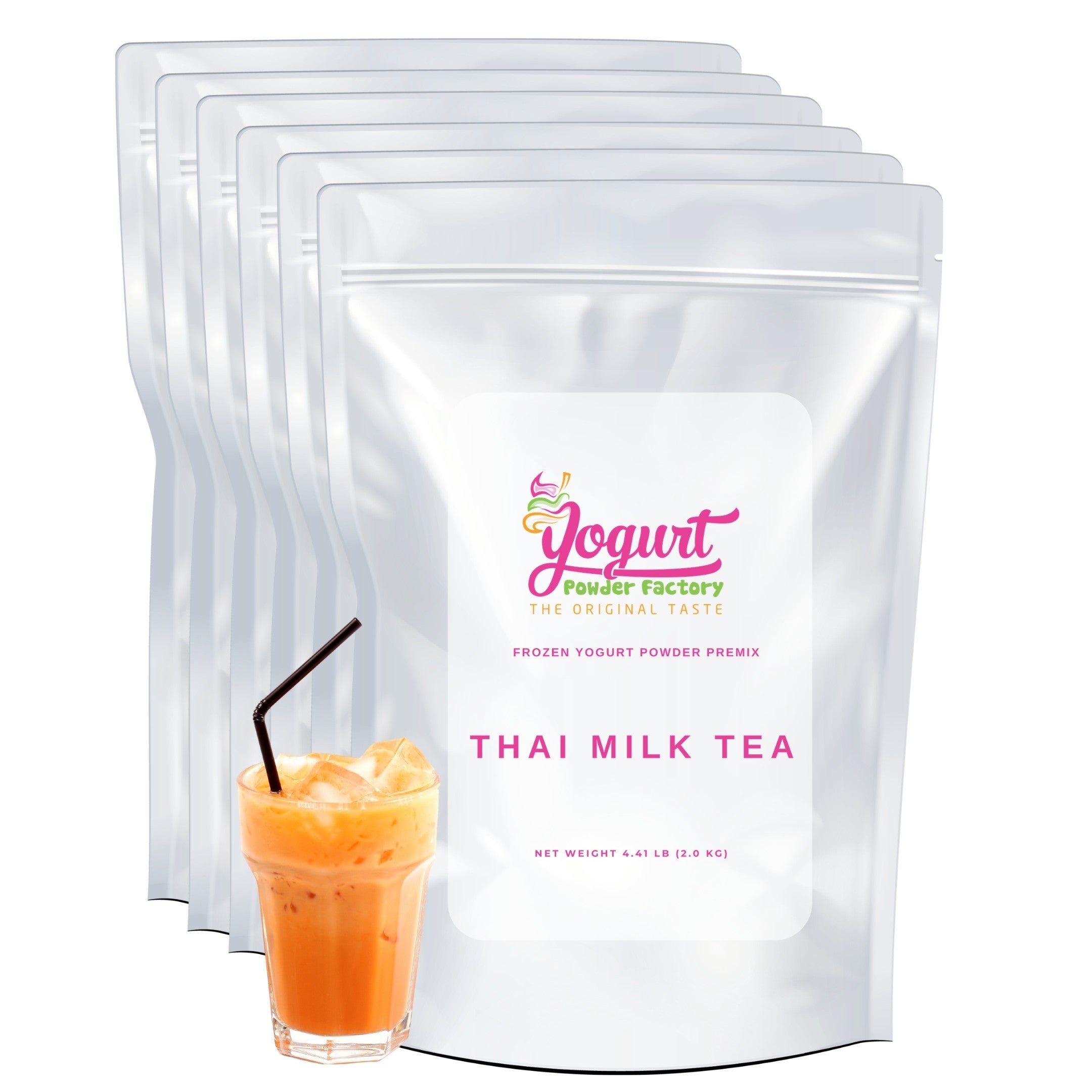 Thai Milk Tea Frozen Yogurt Pre Mix One Box (12kg/26.45lb) image 0