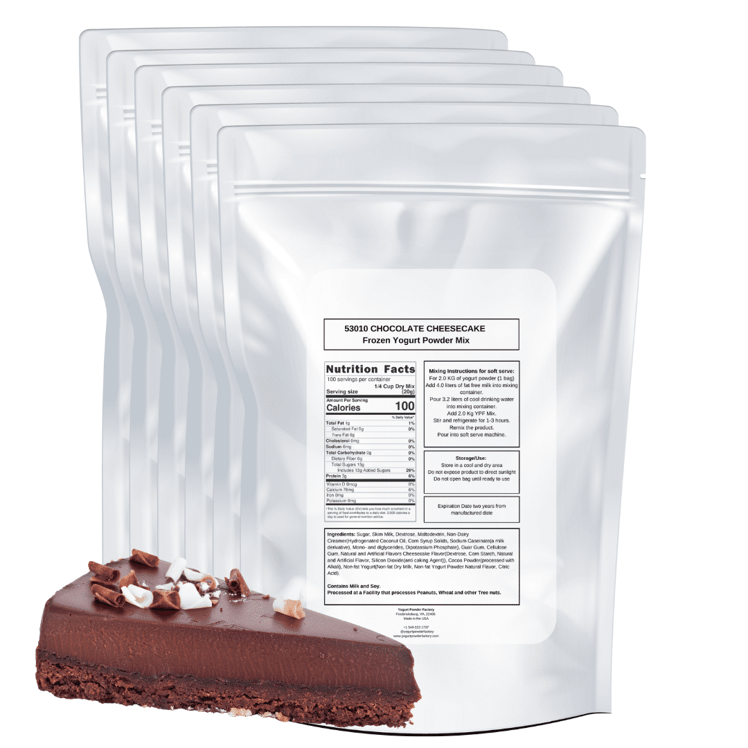 Chocolate Cheesecake Frozen Yogurt Pre Mix One Box (12kg/26.45lb) image 2