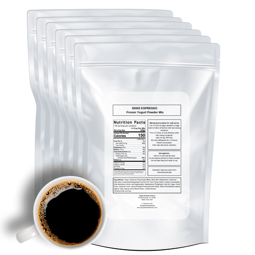 Espresso Frozen Yogurt Pre Mix One Box (12kg/26.45lb) image 2