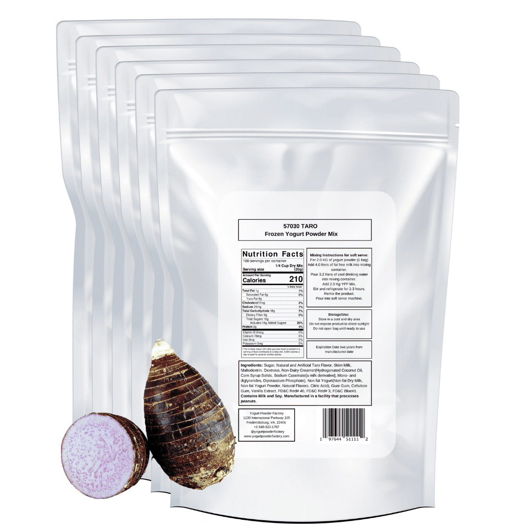 Taro Frozen Yogurt Pre Mix One Box (12kg/26.45lb) image 2