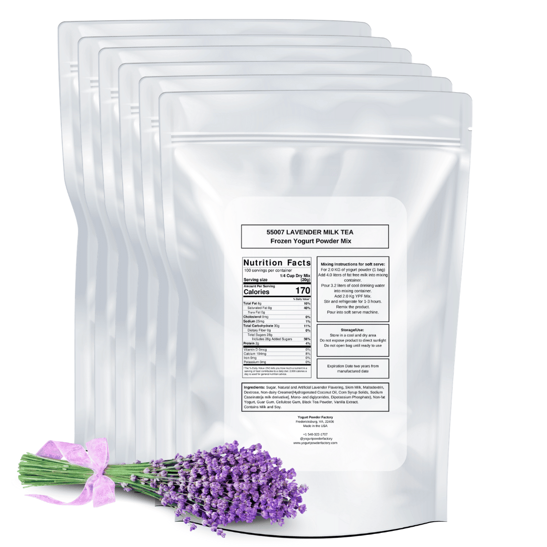 Lavender Milk Tea Frozen Yogurt Pre Mix One Box (12kg/26.45lb) image 2