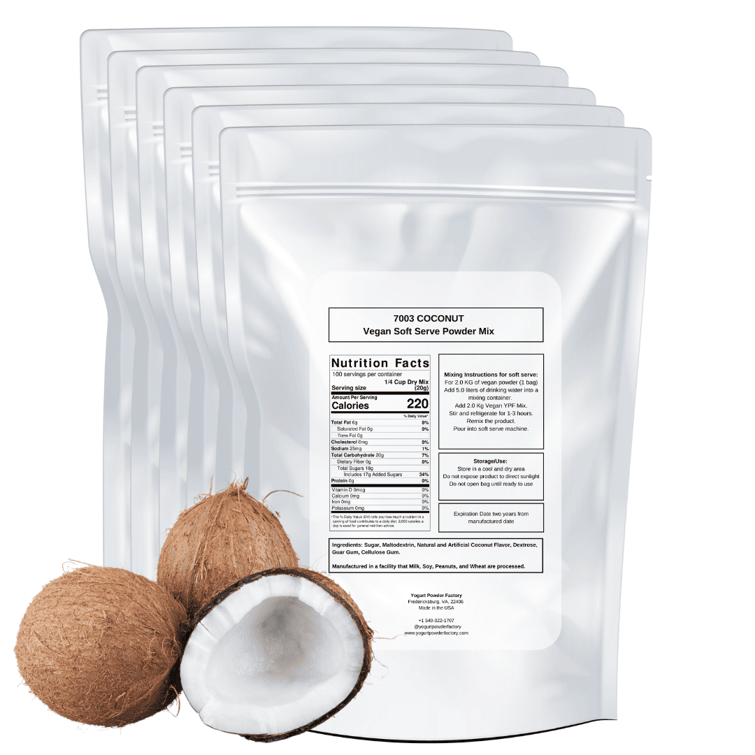 Vegan Coconut Frozen Yogurt Pre Mix One Box (12kg/26.45lb) image 2