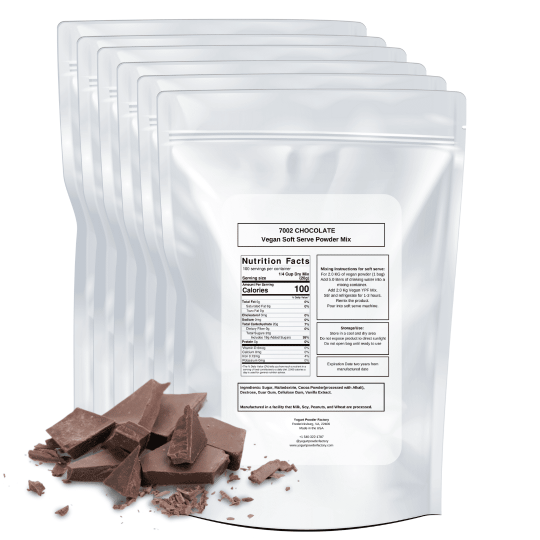 Vegan Chocolate Frozen Yogurt Pre Mix One Box (12kg/26.45lb) image 2
