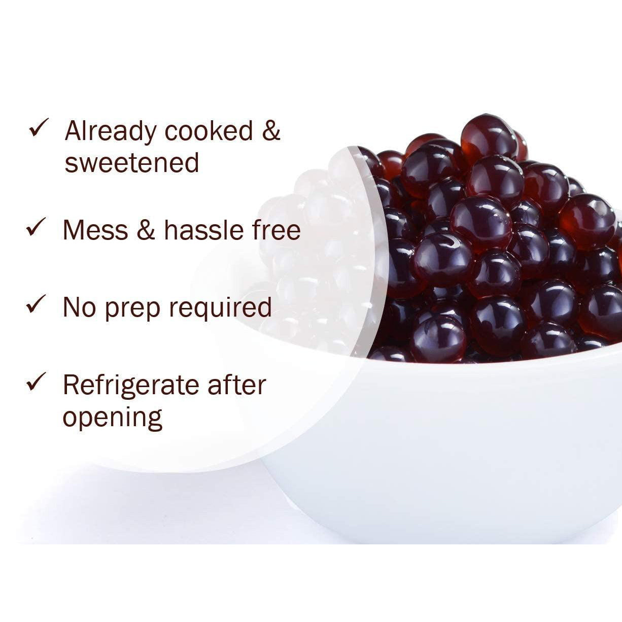 1 LB Blueberry Flavored Boba Balls for a Bursting and Popping Boba Experience