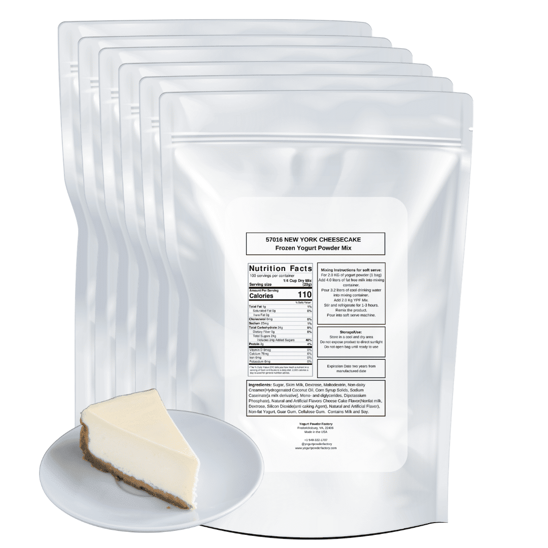 New York Cheese Cake Frozen Yogurt Pre Mix One Box (12kg/26.45lb) image 2
