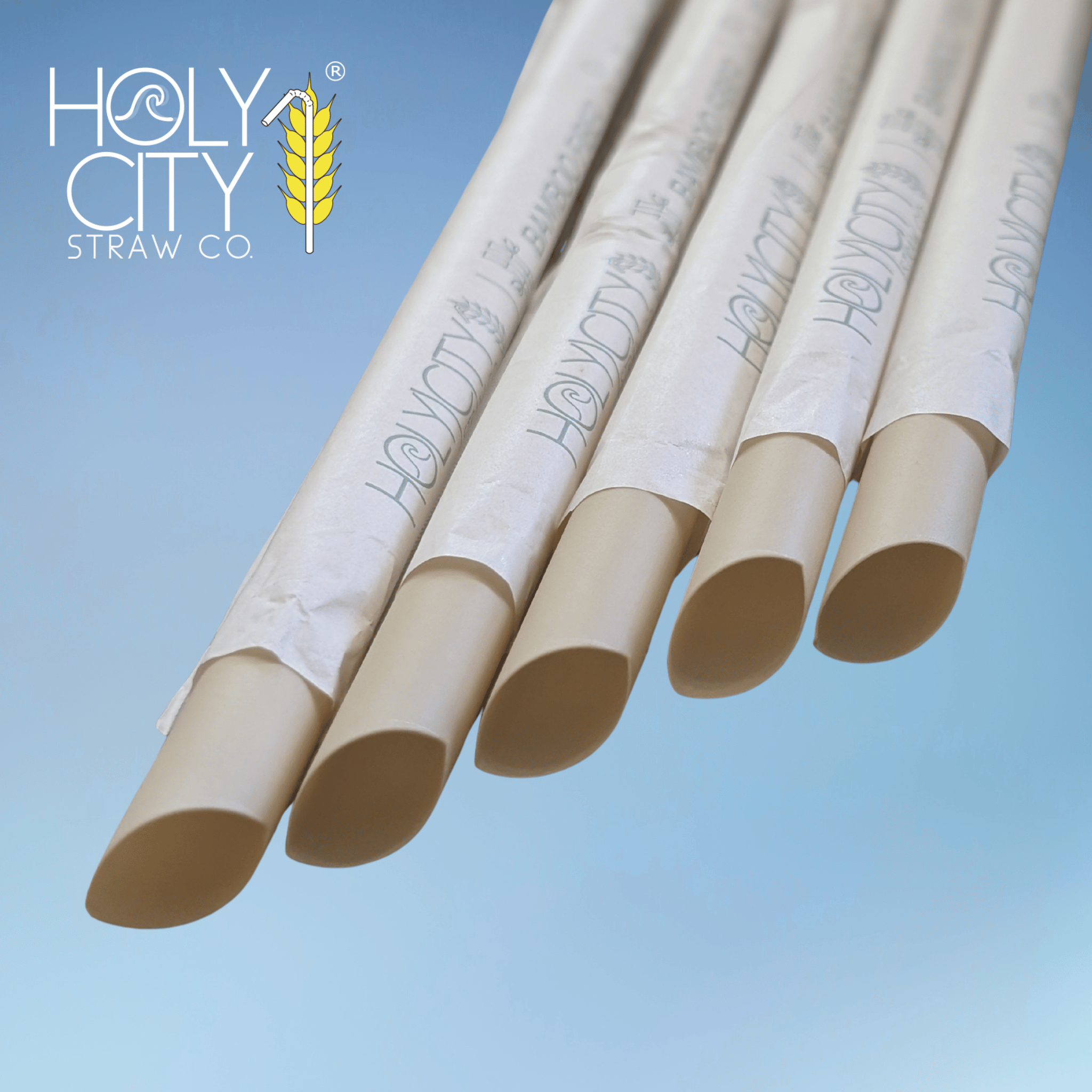 8.7" Wrapped Boba Bamboo Fiber Straws | 12mm