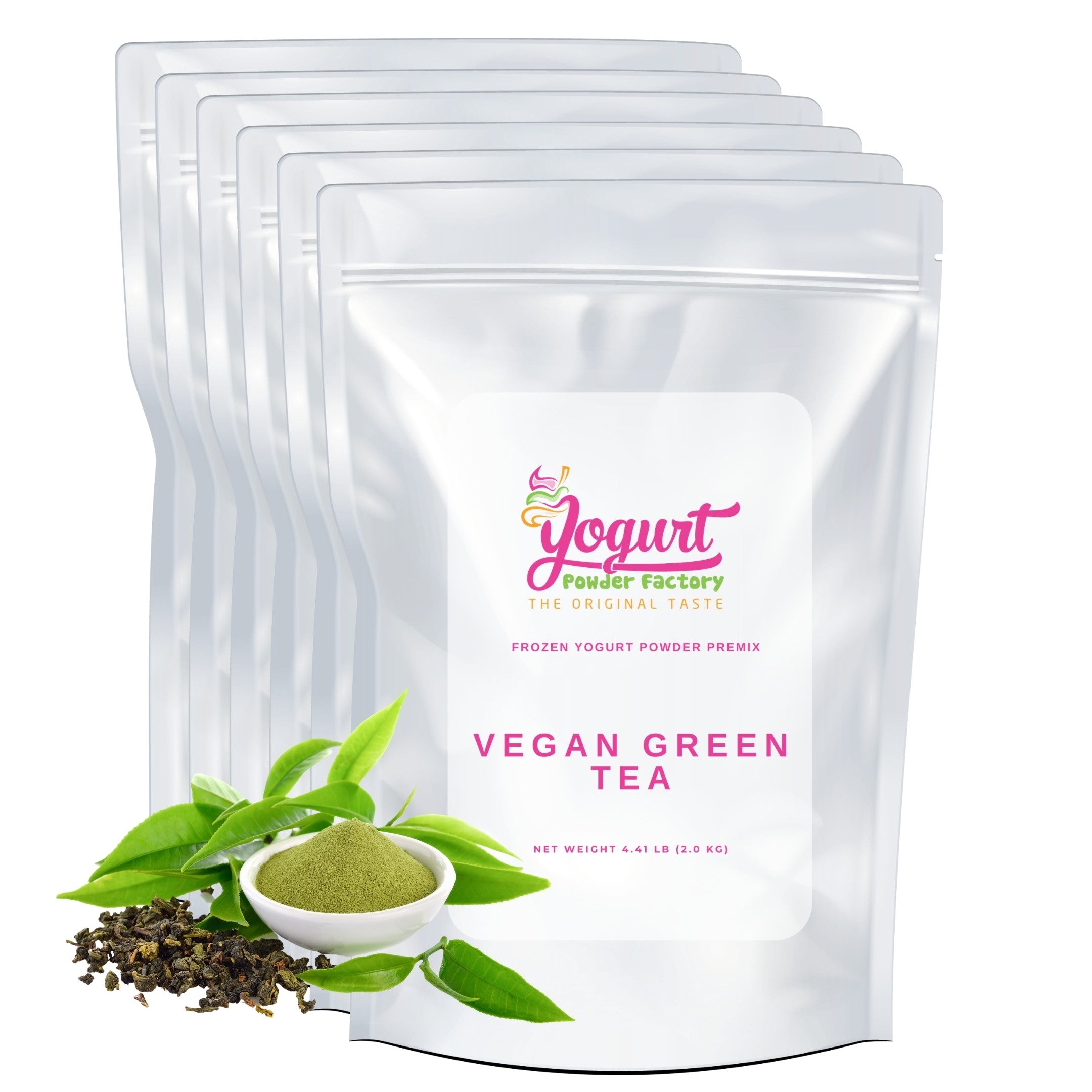 Vegan Green Tea Frozen Yogurt Pre Mix One Box (12kg/26.45lb) image 0