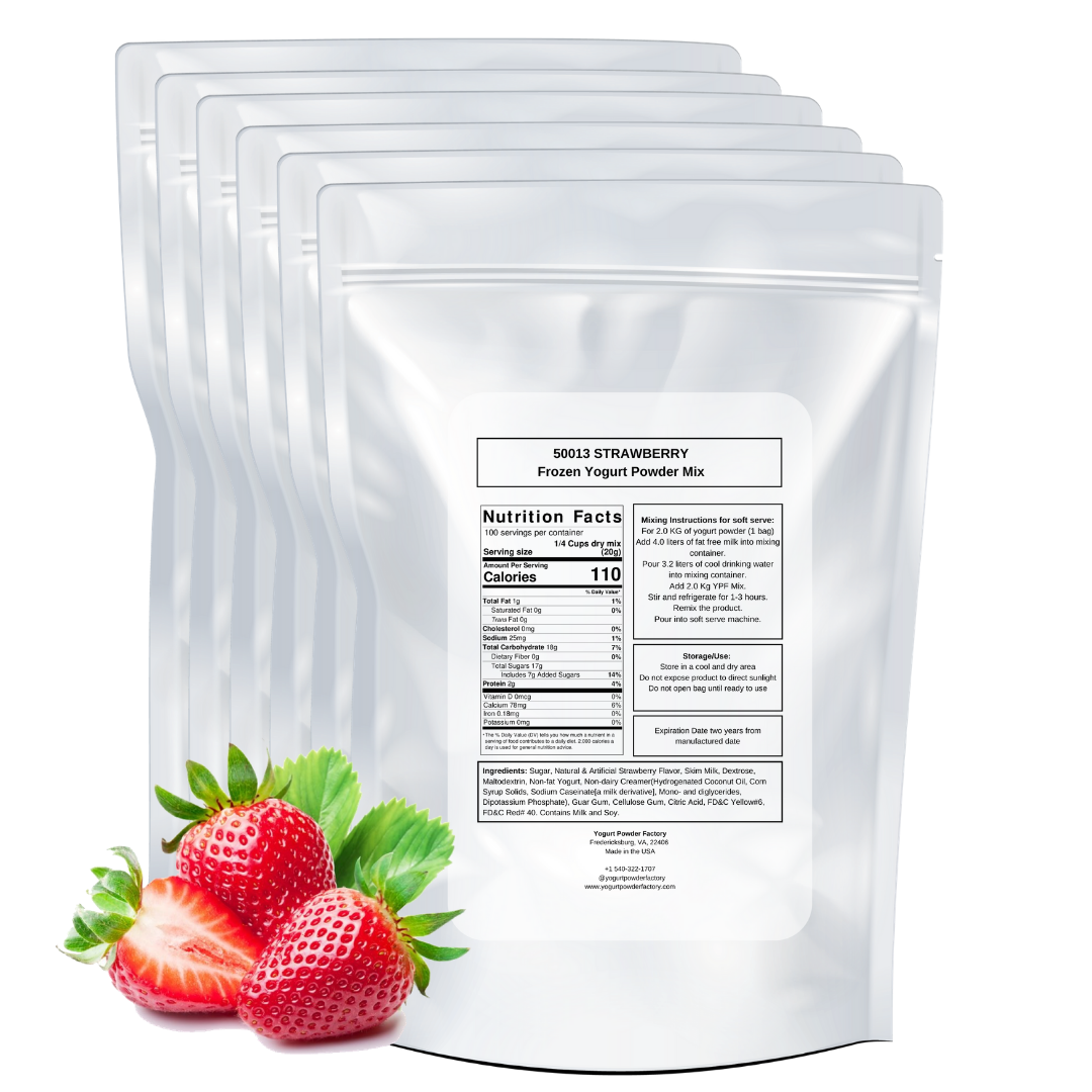 Strawberry Frozen Yogurt Pre Mix One Box (12kg/26.45lb) image 2