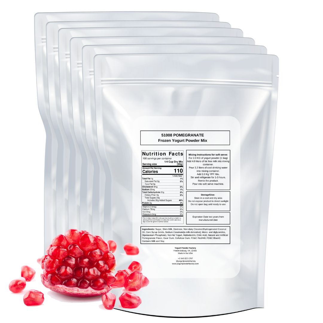 Pomegranate Frozen Yogurt Pre Mix One Box (12kg/26.45lb) image 2