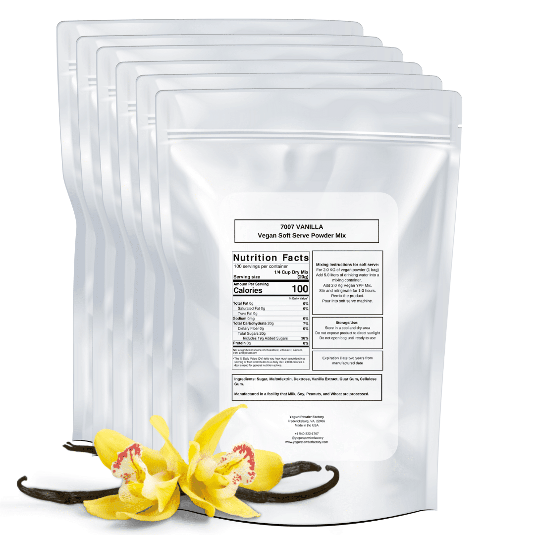 Vegan Vanilla Frozen Yogurt Pre Mix One Box (12kg/26.45lb) image 2