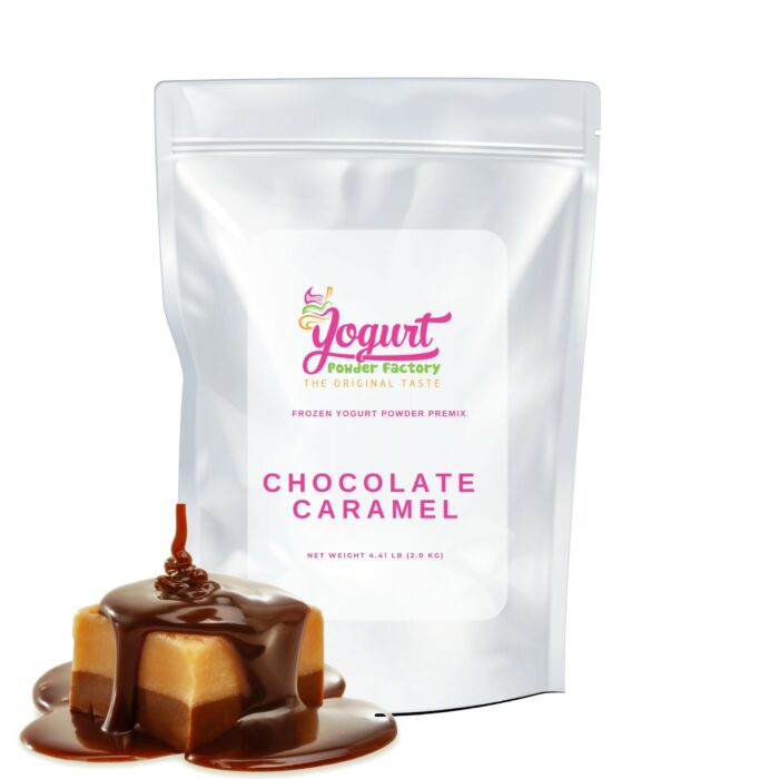 Chocolate Caramel Frozen Yogurt Pre Mix One Bag (2kg/4.4lb)