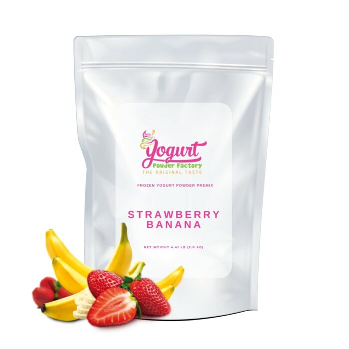 Strawberry Banana Frozen Yogurt Pre Mix One Bag (2kg/4.4lb)