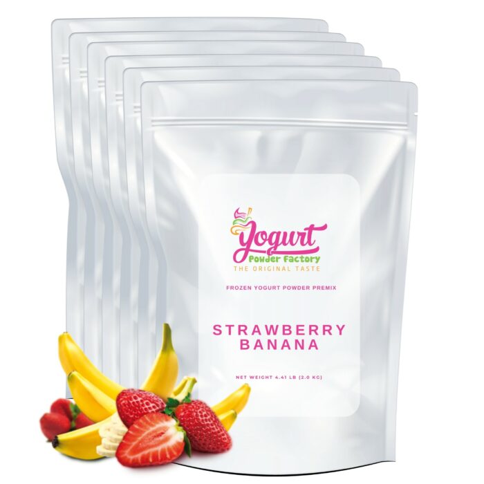 Strawberry Banana Frozen Yogurt Pre Mix One Box (12kg/26.45lb)