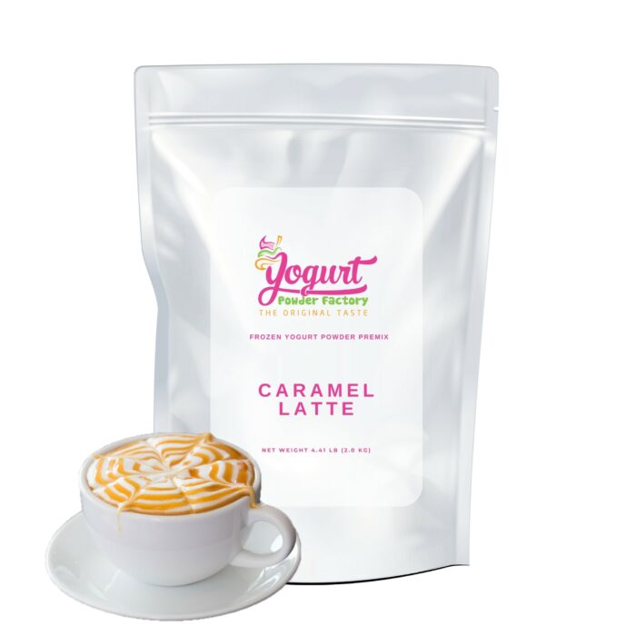 Caramel Latte Frozen Yogurt Pre Mix One Bag (2kg/4.4lb)