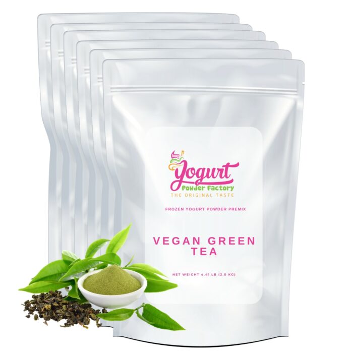 Vegan Green Tea Frozen Yogurt Pre Mix One Box (12kg/26.45lb)