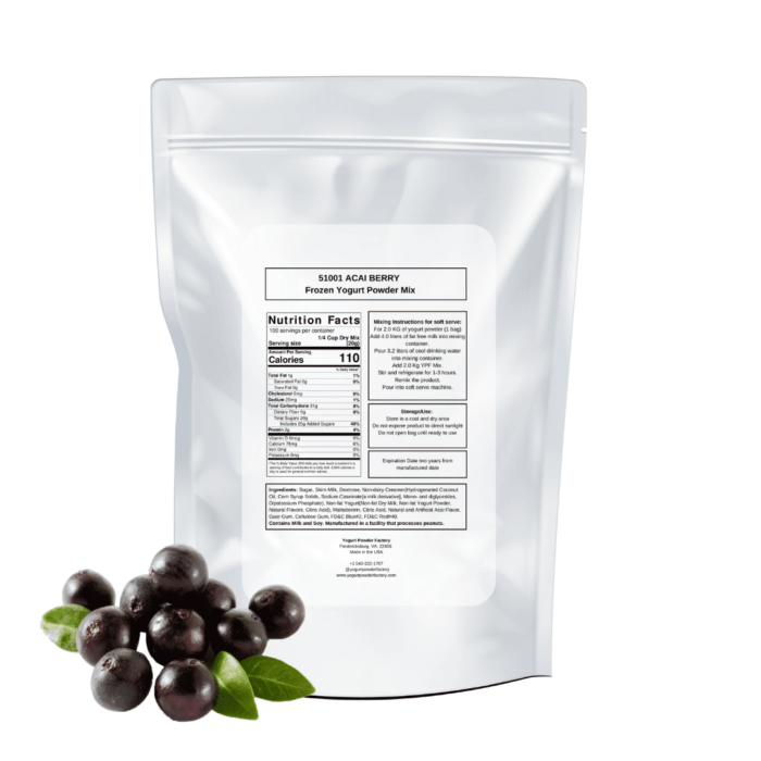 back açaí label