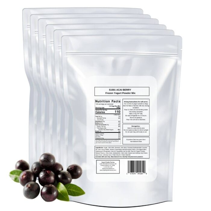 Acai Berry Frozen Yogurt Pre Mix One Box (12kg/26.45lb) - Image 3