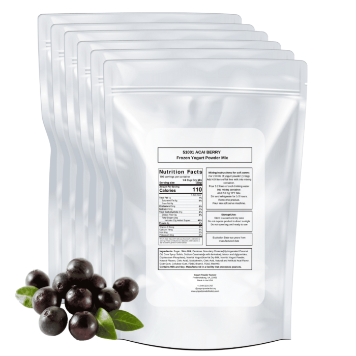 back açaí label