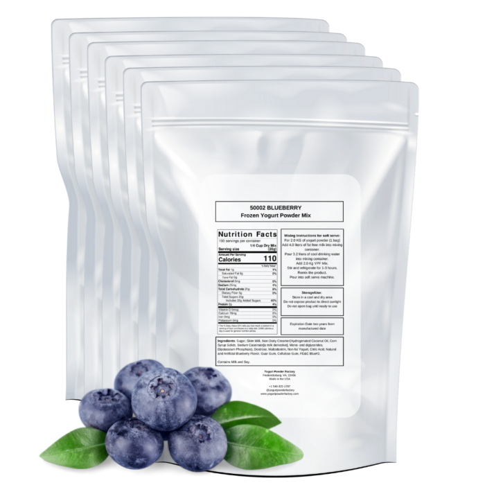 Blueberry Frozen Yogurt Pre Mix One Box (12kg/26.45lb) - Image 3