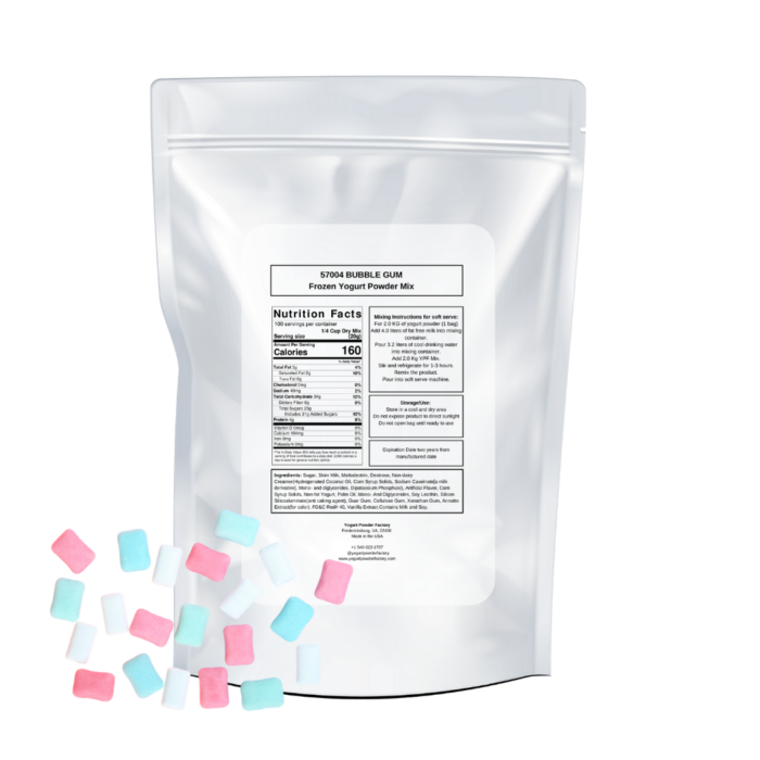 Bubble Gum Frozen Yogurt Pre Mix One Bag (2kg/4.4lb) - Image 3