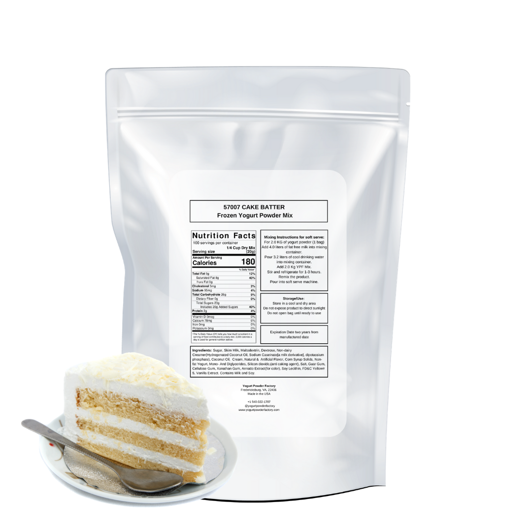 Cake Batter Frozen Yogurt Pre Mix One Bag (2kg/4.4lb)