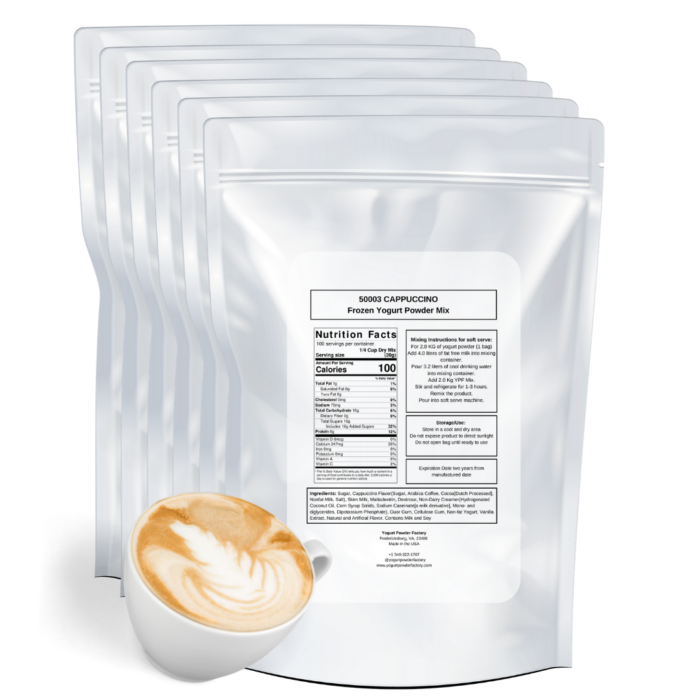 Cappuccino Frozen Yogurt Pre Mix One Box (12kg/26.45lb) - Image 3