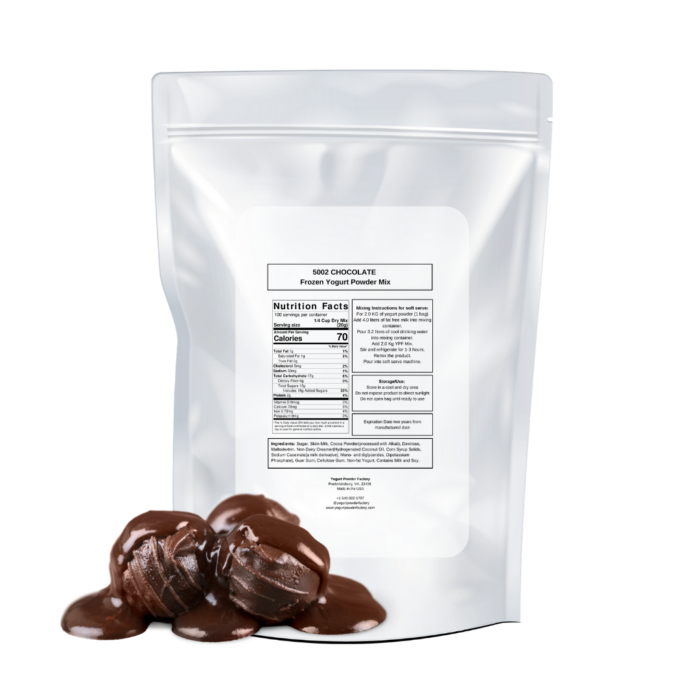Chocolate Frozen Yogurt Powder Pre Mix One Bag (2kg/4.4lb) - Image 3