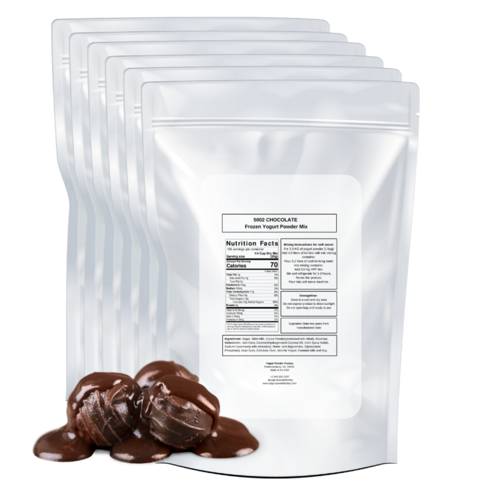 Chocolate Frozen Yogurt Pre Mix One Box (12kg/26.45Lbs) - Image 3