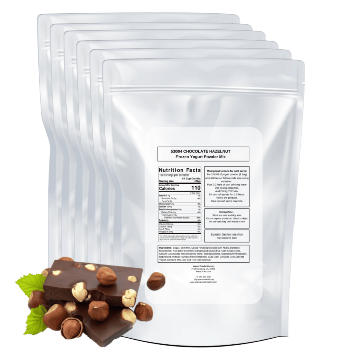 Chocolate Hazelnut Frozen Yogurt Pre Mix One Box (12kg/26.45lb) - Image 3