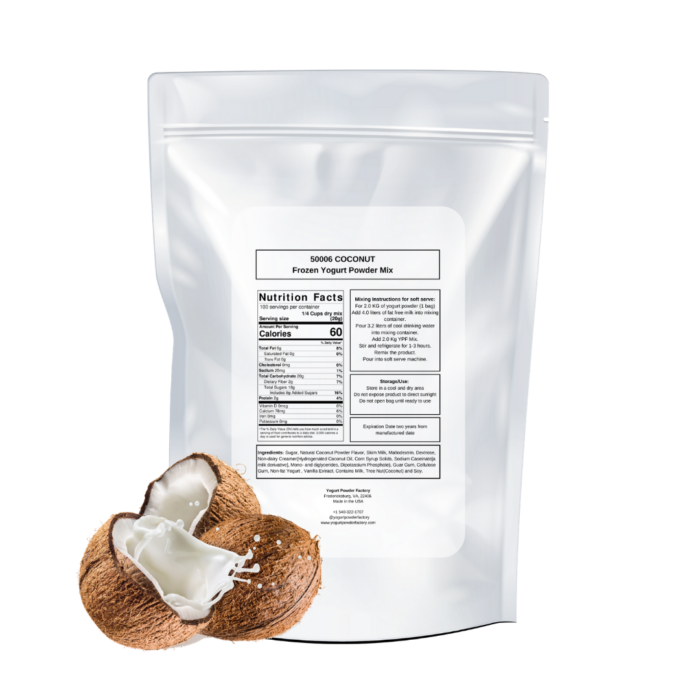 Coconut Frozen Yogurt Pre Mix One Bag (2kg/4.4lb) - Image 3