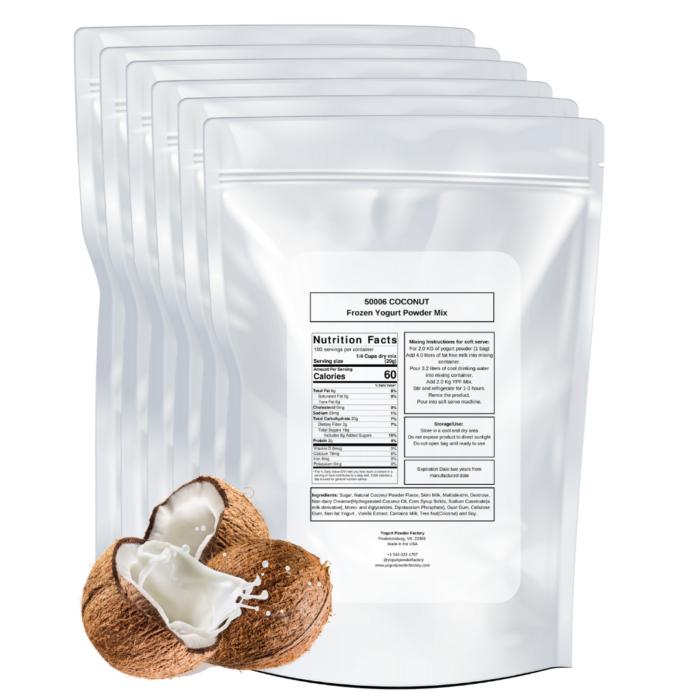 Coconut Frozen Yogurt Pre Mix One Box (12kg/26.45lb) - Image 3