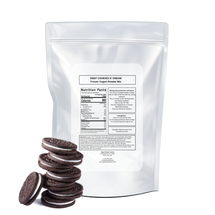 Cookies n' Cream Frozen Yogurt Pre Mix One Bag (2kg/4.4lb) - Image 3