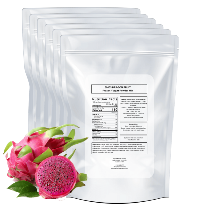 Dragon Fruit Frozen Yogurt Pre Mix One Box (12kg/26.45lb) - Image 3