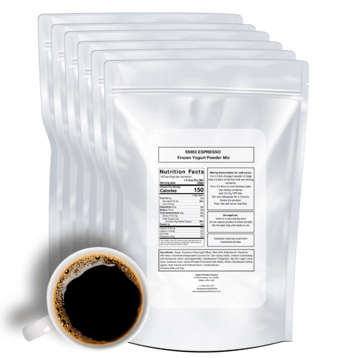 Espresso Frozen Yogurt Pre Mix One Box (12kg/26.45lb) - Image 3