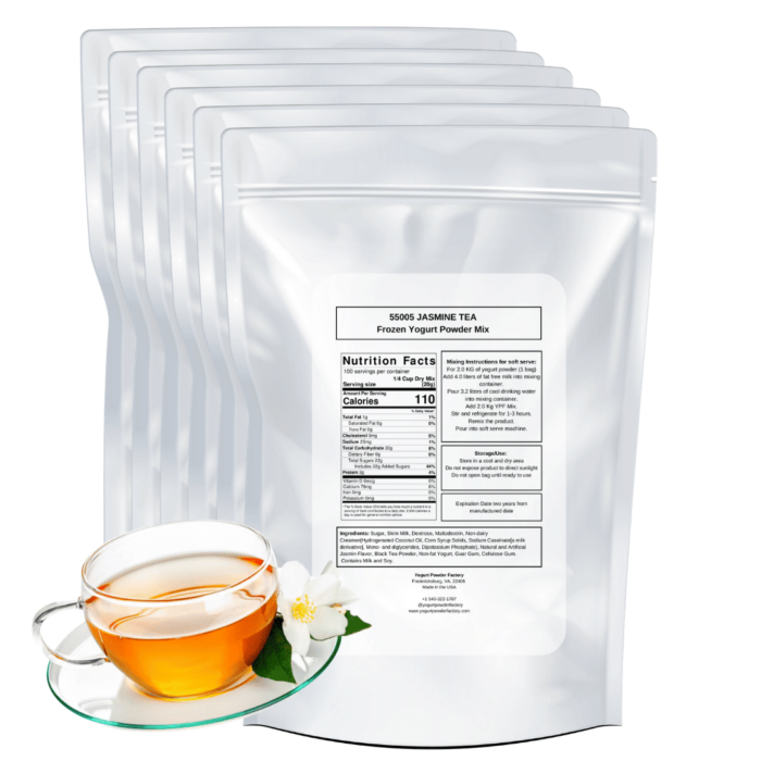 Jasmine Tea Frozen Yogurt Pre Mix One Box (12kg/26.45lb) - Image 3