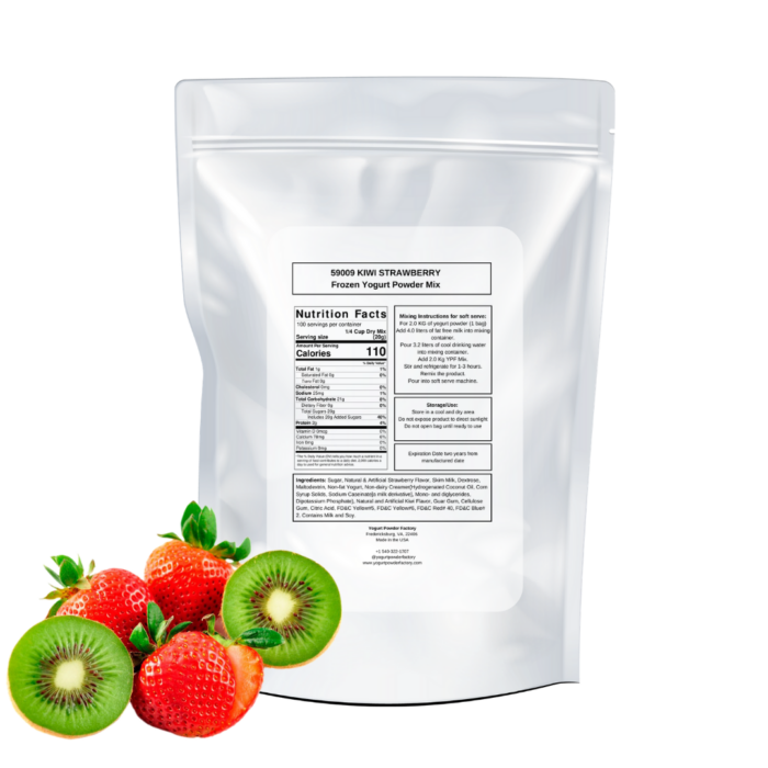 Kiwi Strawberry Frozen Yogurt Pre Mix One Bag (2kg/4.4lb) - Image 3