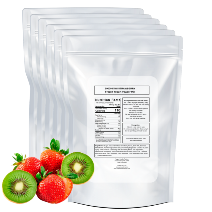 Kiwi Strawberry Frozen Yogurt Pre Mix One Box (12kg/26.45lb) - Image 3