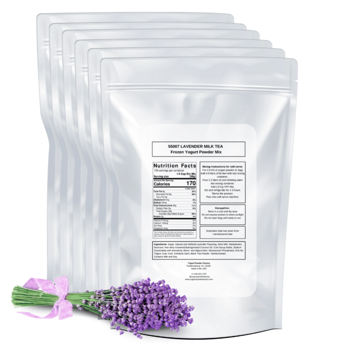 Lavender Milk Tea Frozen Yogurt Pre Mix One Box (12kg/26.45lb) - Image 3