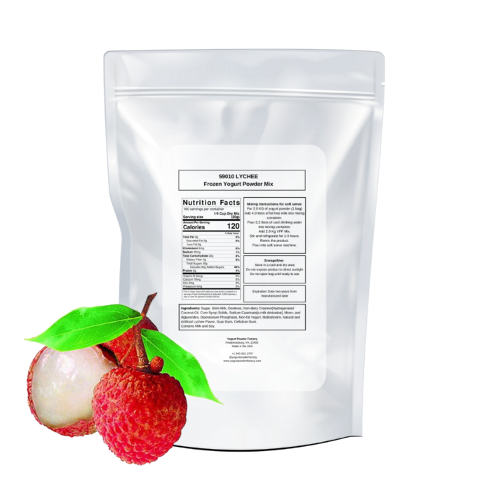 Lychee Frozen Yogurt Pre Mix One Bag (2kg/4.4lb) - Image 3