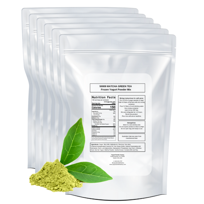 Matcha Green Tea Frozen Yogurt Pre Mix One Box (12kg/26.45lb) - Image 3