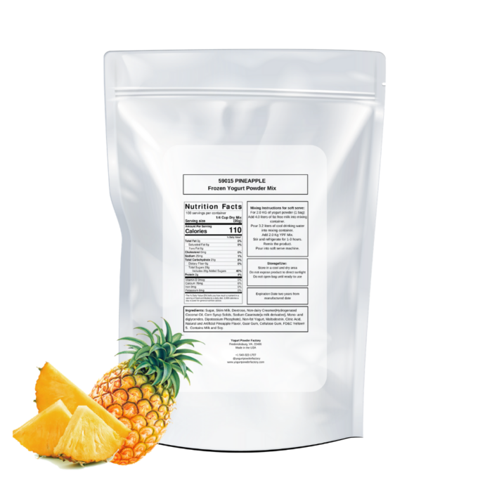 Pineapple Frozen Yogurt Pre Mix One Bag (2kg/4.4lb) - Image 3