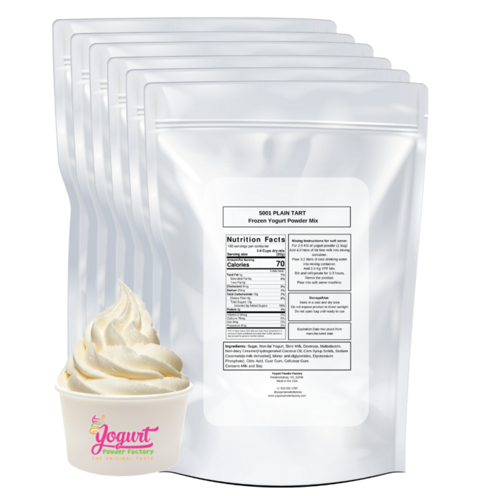 Plain Tart Frozen Yogurt Pre Mix One Box (12kg/26.45Lbs) - Image 3